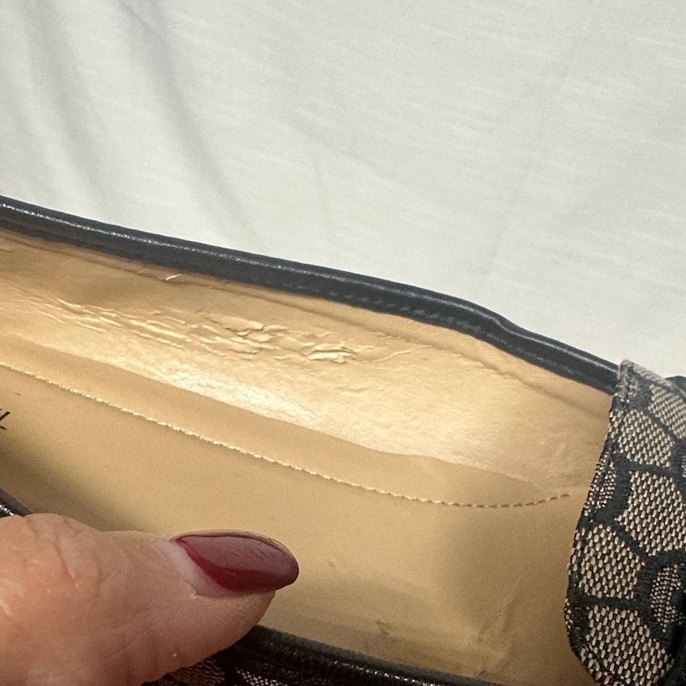 Michael Kors Black and Tan Patterned Loafers - Picture 9 of 12